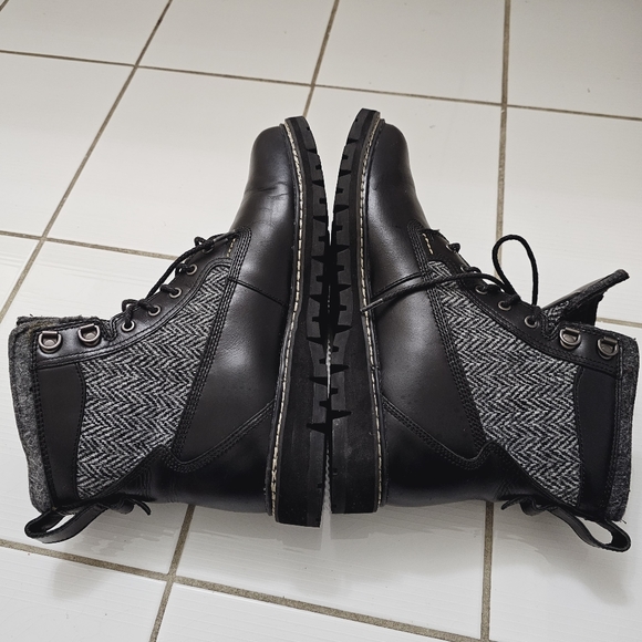 Timberland Britton Harris Tweed Boots Size US 9  Black & Grey Fall/Winter boots - Picture 3 of 12
